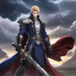 A high-quality digital art illustration of an 'Avenger' servant from the Type-Moon's Fate series