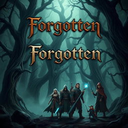 A captivating RPG Maker game cover titled 'Forgotten', set in a dark fantasy realm inspired by Dungeons & Dragons