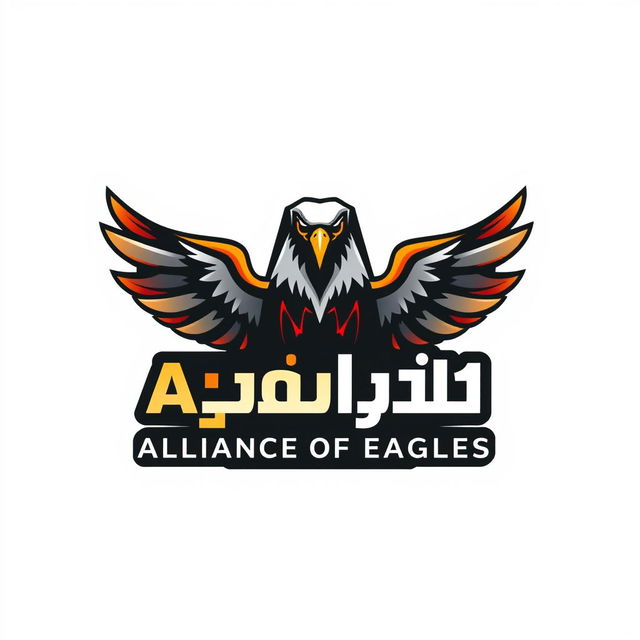 A logo design featuring a powerful eagle emblem, symbolizing strength and unity