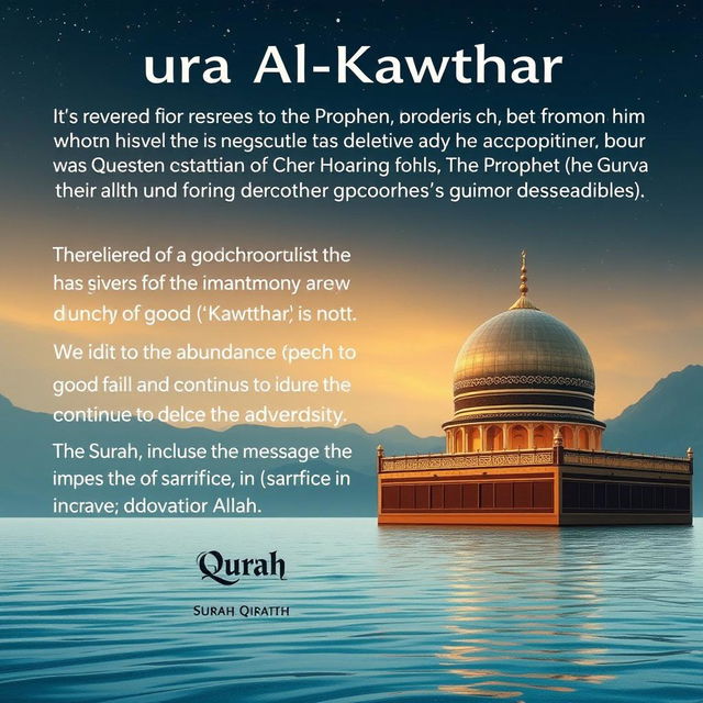 The reason for the revelation of Surah Al-Kawthar in the Quran