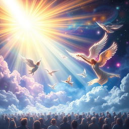 A powerful invocation system allowing angels to travel through a beam of light when called from another realm or beyond