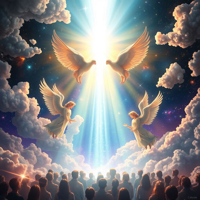A powerful invocation system allowing angels to travel through a beam of light when called from another realm or beyond