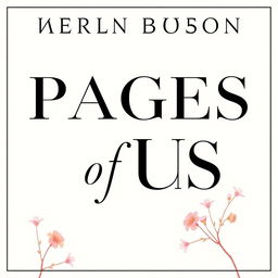 A modern book cover for "Pages Of Us" featuring a striking design that blends contemporary aesthetics with a nostalgic touch