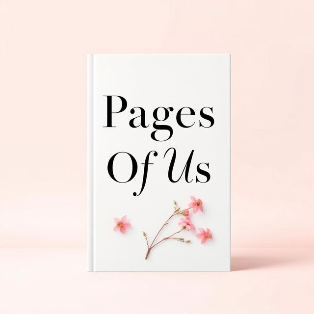 A modern book cover for "Pages Of Us" featuring a striking design that blends contemporary aesthetics with a nostalgic touch