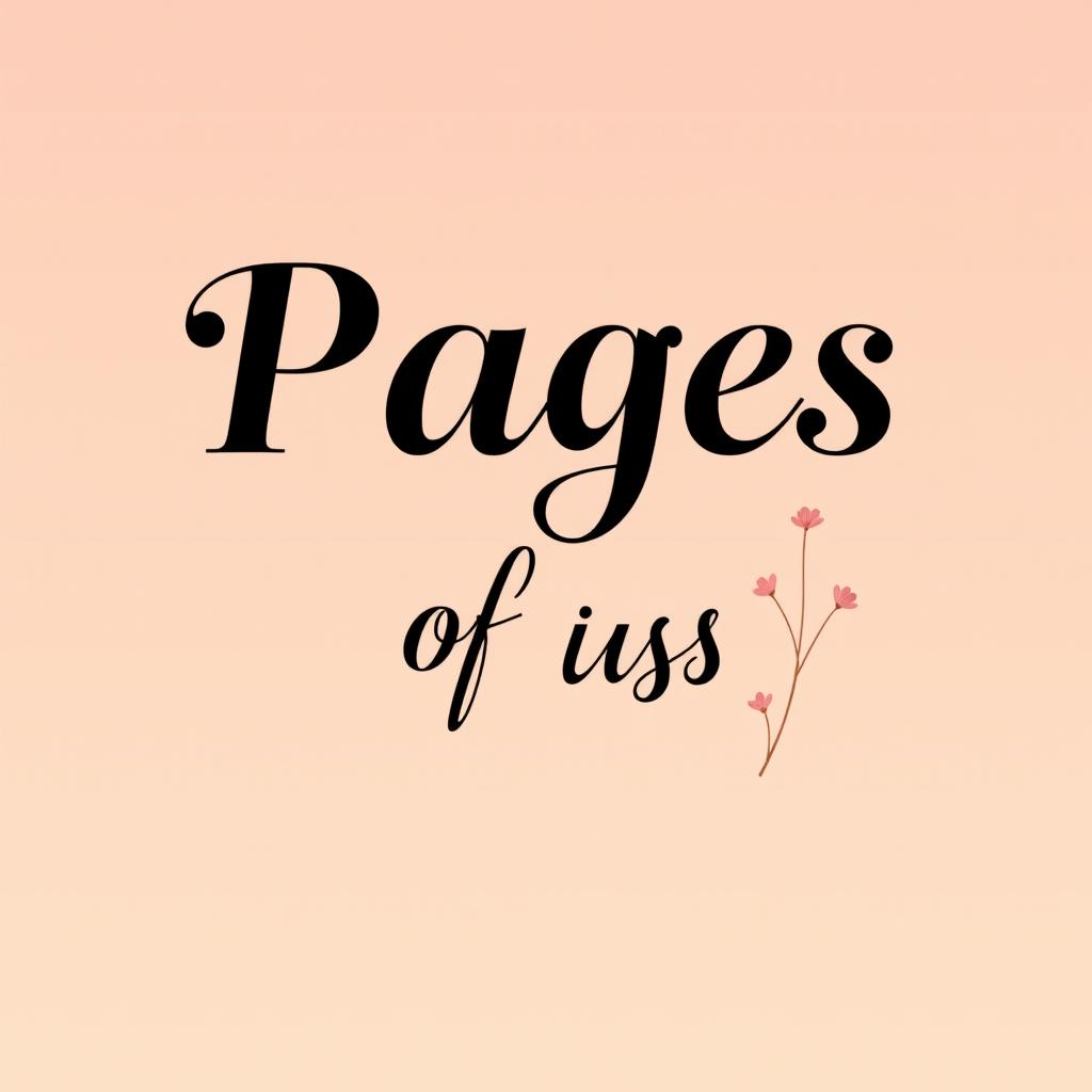 A modern book cover for "Pages Of Us" featuring a striking design that blends contemporary aesthetics with a nostalgic touch