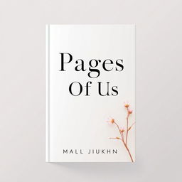 A modern book cover for "Pages Of Us" featuring a striking design that blends contemporary aesthetics with a nostalgic touch