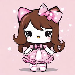 An image of Hello Kitty, depicted in a cartoon style with a twist