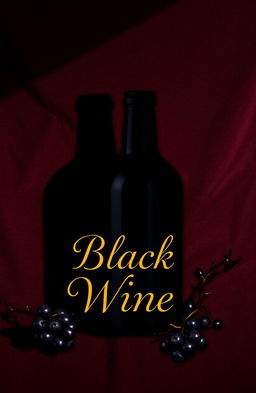 A visually striking book cover design for a fictional book titled 'Black Wine'