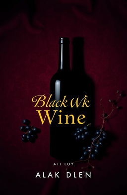 A visually striking book cover design for a fictional book titled 'Black Wine'