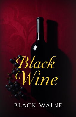 A visually striking book cover design for a fictional book titled 'Black Wine'