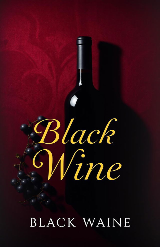 A visually striking book cover design for a fictional book titled 'Black Wine'