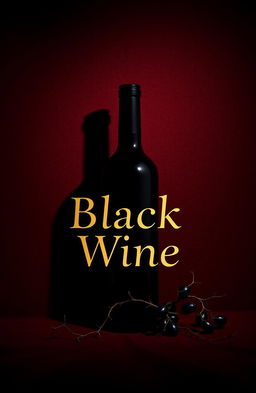 A visually striking book cover design for a fictional book titled 'Black Wine'
