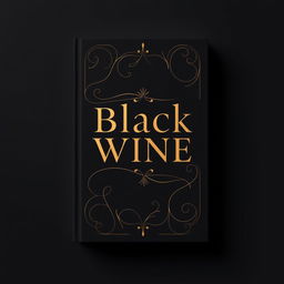 A creatively designed book cover titled 'Black Wine'