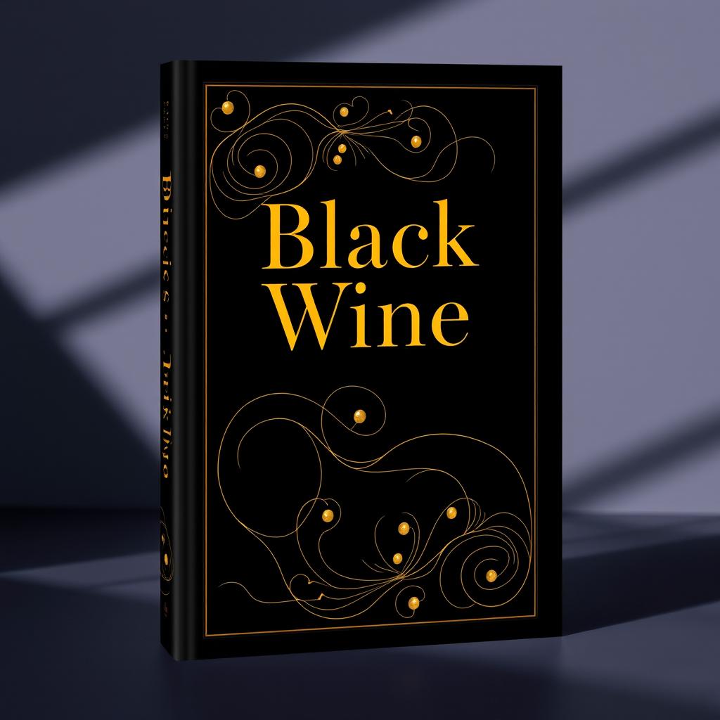 A creatively designed book cover titled 'Black Wine'