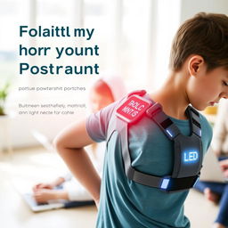 A futuristic digital harness designed to correct poor posture for young people