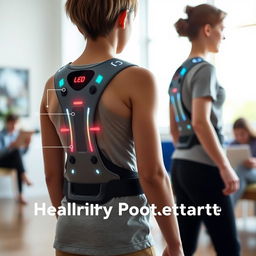 A futuristic digital harness designed to correct poor posture for young people