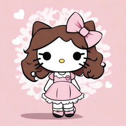 A high-quality image in a cartoon style, showcasing Hello Kitty in a new light