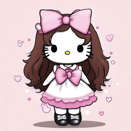 A high-quality image in a cartoon style, showcasing Hello Kitty in a new light