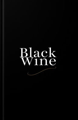 A sleek and elegant book cover design for the title "Black Wine"