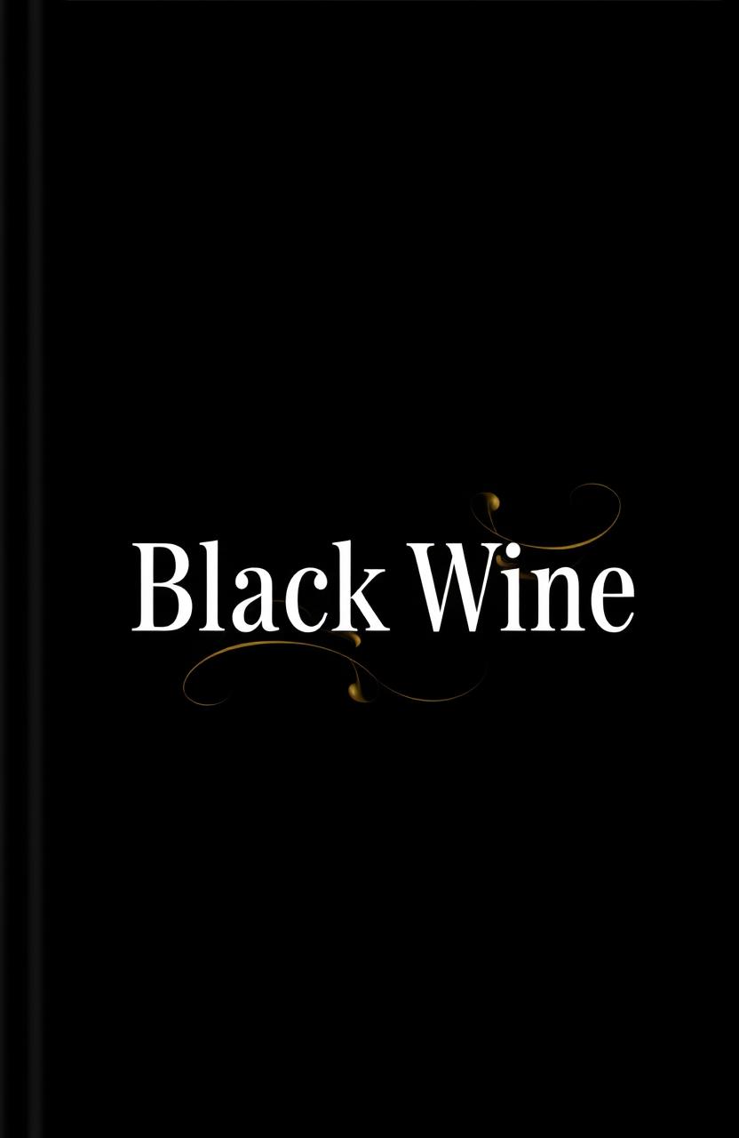 A sleek and elegant book cover design for the title "Black Wine"