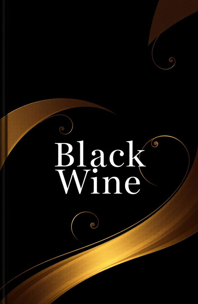 A sleek and elegant book cover design for the title "Black Wine"