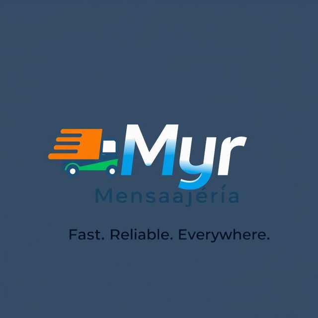 Design a modern and professional logo for a courier company called 'Myr Mensajería'