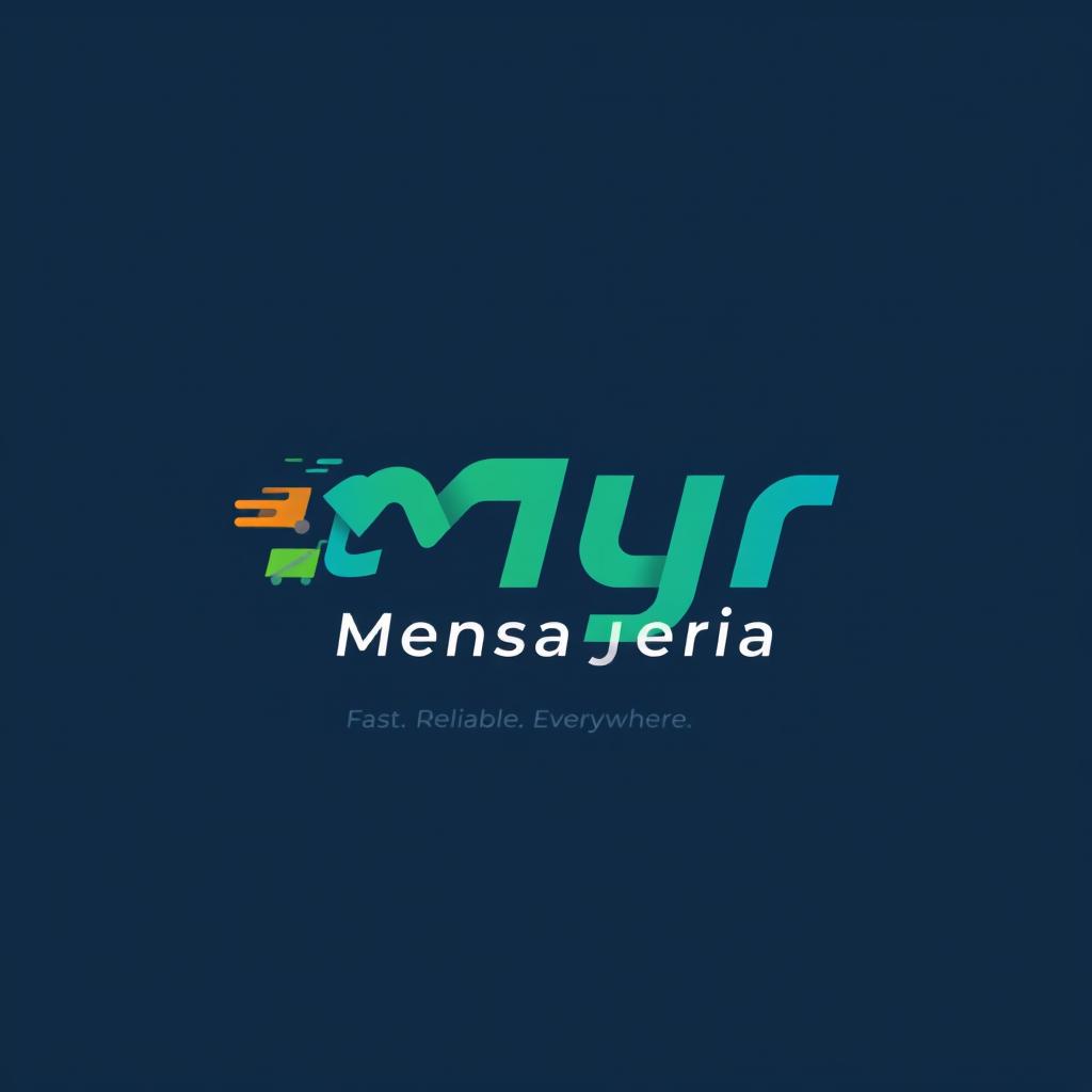 Design a modern and professional logo for a courier company called 'Myr Mensajería'