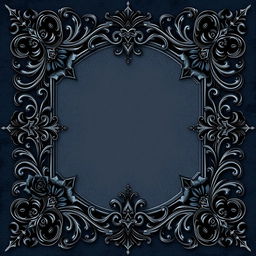 An ornate vintage fairytale frame designed for a dark fantasy novel, featuring elaborate flourishes and intricate patterns