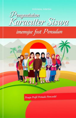 A book cover design for the title 'Penguatan Karakter Siswa Menuju Profil Pemuda Pancasila'