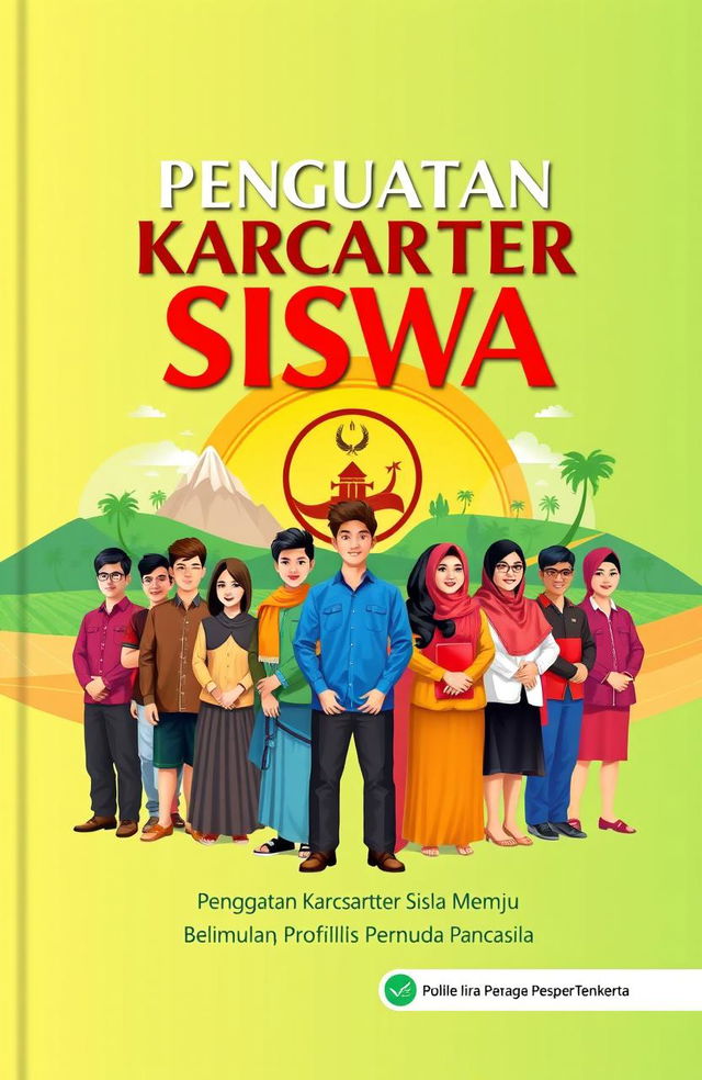 A book cover design for the title 'Penguatan Karakter Siswa Menuju Profil Pemuda Pancasila'