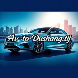 A striking and eye-catching profile picture for an automotive advertisement featuring the name 'Avto_Dushanbe_tj'