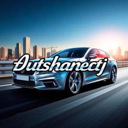 A striking and eye-catching profile picture for an automotive advertisement featuring the name 'Avto_Dushanbe_tj'