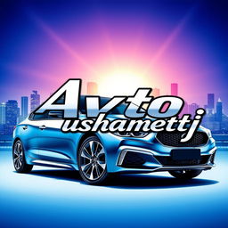 A striking and eye-catching profile picture for an automotive advertisement featuring the name 'Avto_Dushanbe_tj'