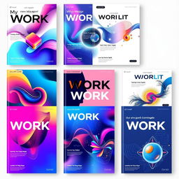A collection of beautifully designed work covers showcasing creativity and elegance