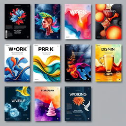 A stunning array of work cover designs that emphasize beauty and uniqueness
