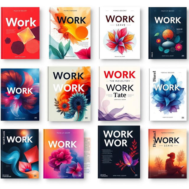 A stunning array of work cover designs that emphasize beauty and uniqueness