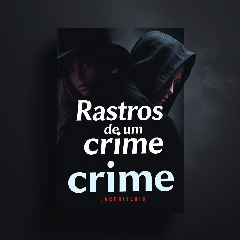 A book cover for a novel titled "Rastros de um crime"