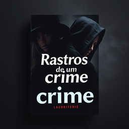 A book cover for a novel titled "Rastros de um crime"