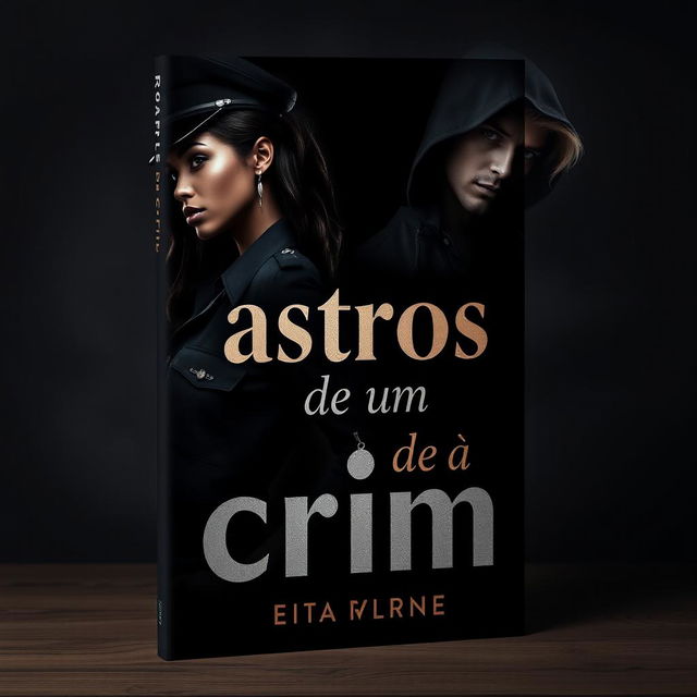 A book cover for a novel titled "Rastros de um crime"