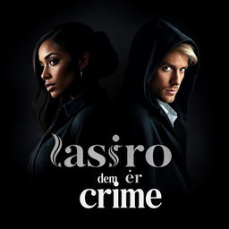 A book cover for a novel titled "Rastros de um crime"