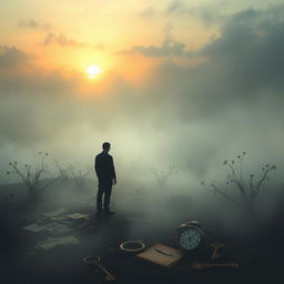 An abstract representation of memories and the passage of time