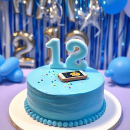 A simple yet stylish birthday cake designed for a 12-year-old boy