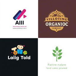A collection of unique and creative logos, each representing a different fictional brand