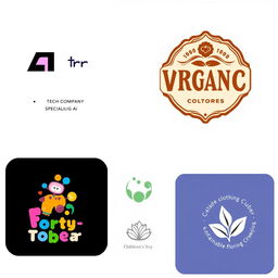 A collection of unique and creative logos, each representing a different fictional brand