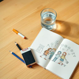 A beautifully arranged flat lay photo featuring a single cigarette pack, symbolizing camaraderie