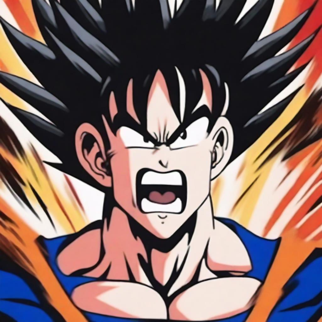 A powerful digital art piece depicting a heartbroken man screaming in a manner reminiscent of Ultra Instinct Goku from Dragonball