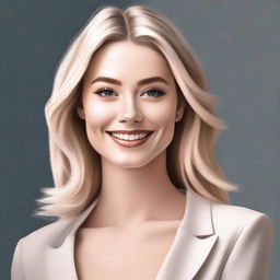 A high-quality, realistic digital painting features a blonde Instagram model