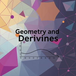 A captivating book cover design on mathematics, with a focus on geometry and derivatives