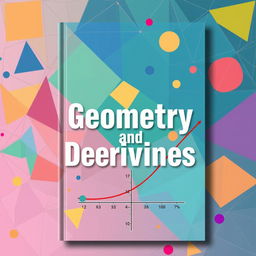 A captivating book cover design on mathematics, with a focus on geometry and derivatives