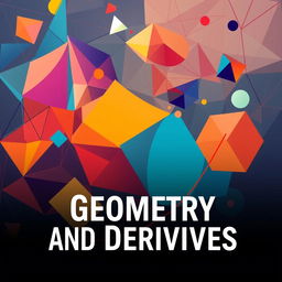 A captivating book cover design on mathematics, with a focus on geometry and derivatives